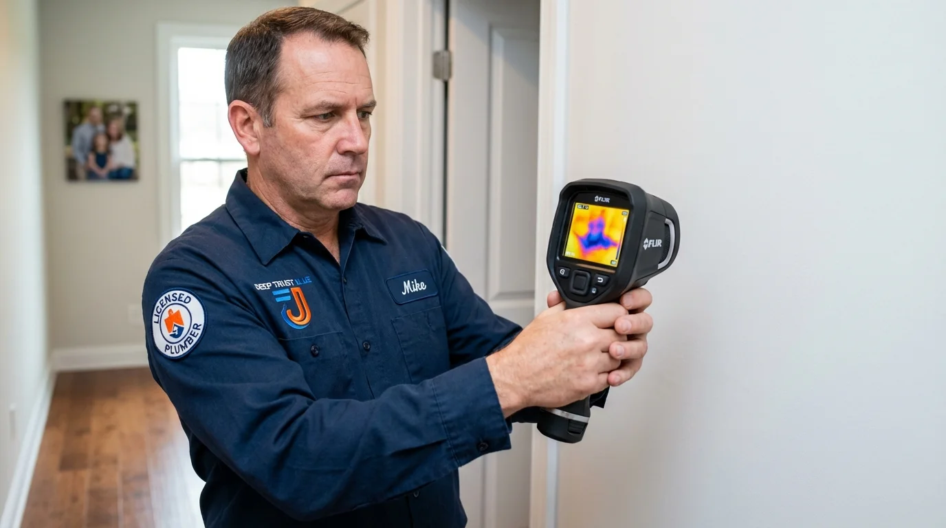 Thermal imaging leak detection by Johns Plumbing LLC in South Padre Island